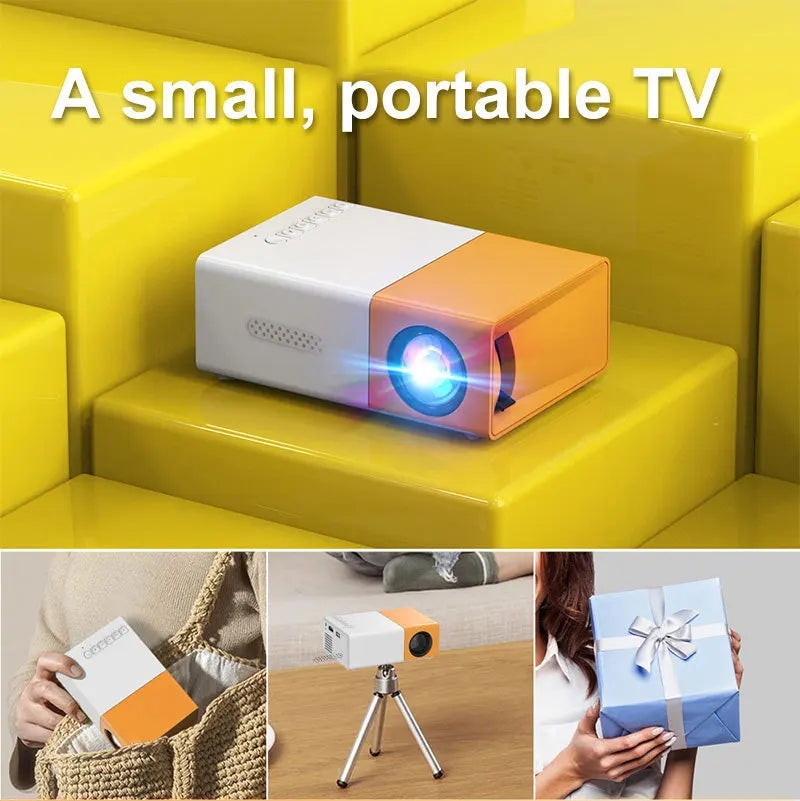 YG300 Mini Projector Portable Projector Wifi Smart 1280 720P Full HD Office Home Theater Video Mini Projector Mobile Projection - covers4phones