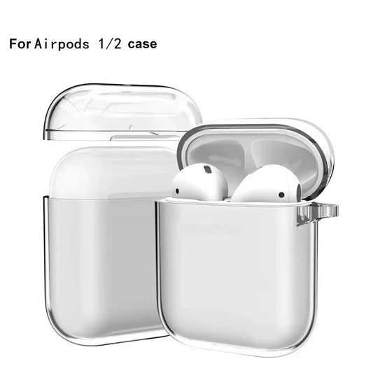 Transparent Cases For AirPods Cases Bluetooth Wireless Earphone Protective Cover For Airpods 2 1 PC Clear Hard Case Shell - covers4phones