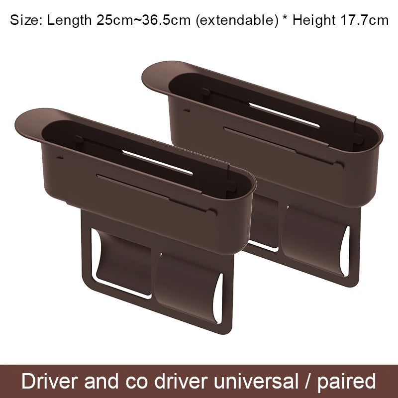 1pc Retractable Car Seat Gap Storage Box Storage Box Car Interior Storage Accessories Car Seat Gap Filler For Mobile Key Card
