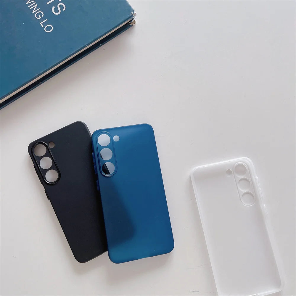 Thin Matte Shockproof Case For Samsung Galaxy S24 S23 S22 Ultra S21 Plus FE A52 A53 A73 A72 A32 A14 A54 Note 20 Ultra TPU Cover - covers4phones
