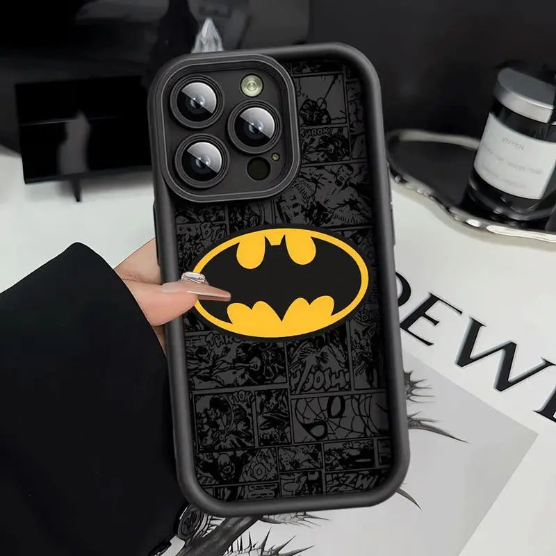 B-Batman Hero Logo Phone Case for Apple iPhone 15 Pro Max 13 14 Plus 12 11 Pro MAX Cover - covers4phones