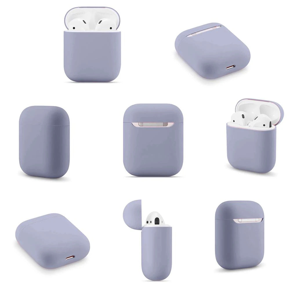 Ultra-thin Silicone Cases For Apple AirPods 2 Generation Wireless Earphone Protective Cover Box For Air Pods 1 Case Accessories - covers4phones