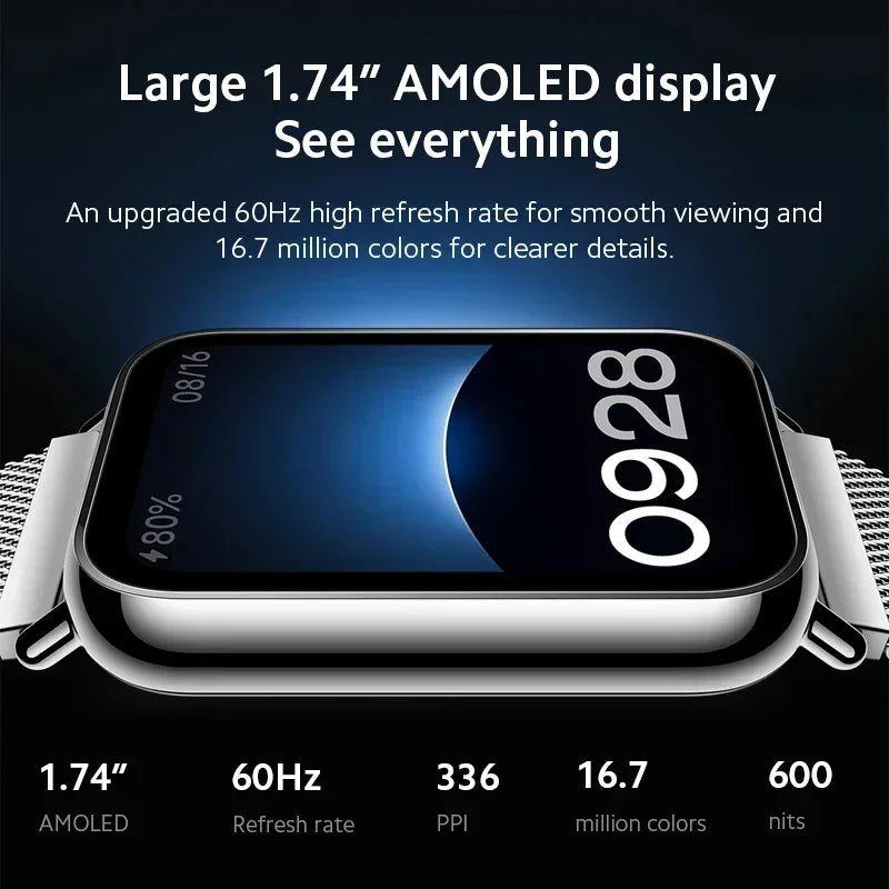 Xiaomi Mi Band 8 Pro Global Version Smart Wristband1.74" Color Square AMOLED GNSS Blood Oxygen Heart Rate Monitor Bluetooth 5.3 - covers4phones