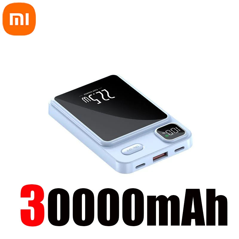 Xiaomi 50000mAh Wireless Magnetic Power Bank Portable Fast Charging External Battery for Magsafe Android iPhone 13 14 15 Samsung - covers4phones