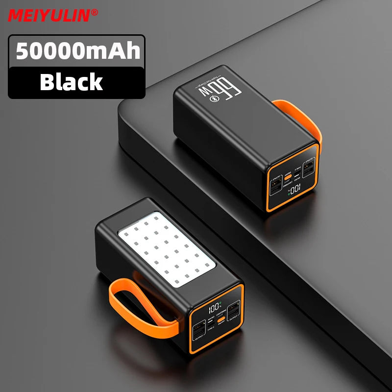 50000mAh Large Capacity Power Bank 30000mAh PortableUSB C 22.5W Fast Charging External Spare Battery For IPhone Xiaomi Samsung