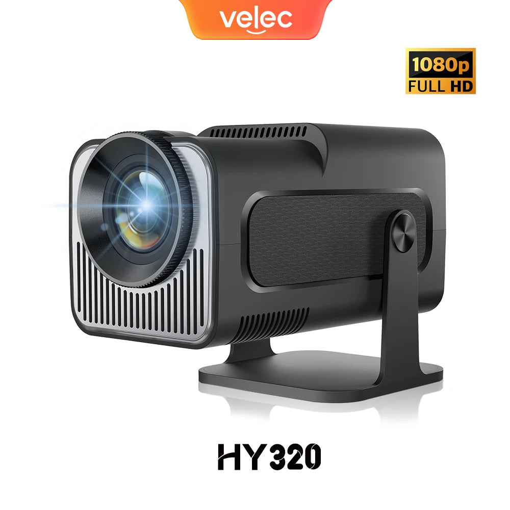Velec HY320 Mini Projector Upgrade 4K Android 11 WiFi 6 BT 5.0 Allwinner H713 Home Outdoor Portable Projector HY320 MINI - covers4phones