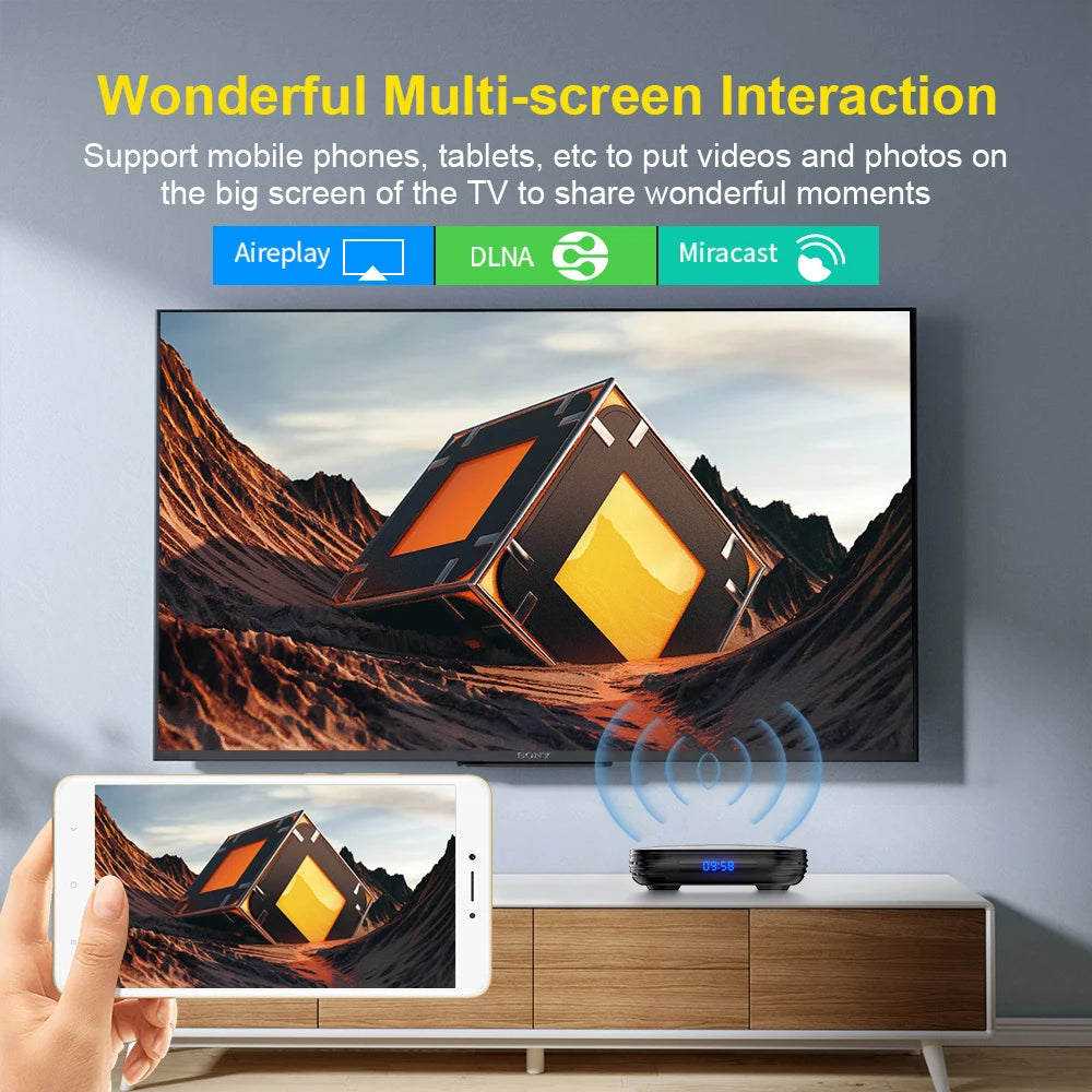 Transpeed Android 12 TV BOX Allwinner H618 Dual Wifi 32G64G Quad Core Cortex A53 Support 8K 4K BT Voice Media player Set top box - covers4phones