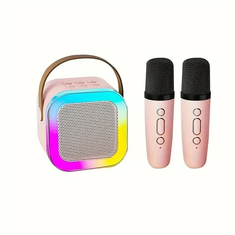K12 Karaoke Machine Portable Bluetooth 5.3 PA Speaker System with 1-2 Wireless Microphones Home Family Singing Children's Gifts - covers4phones