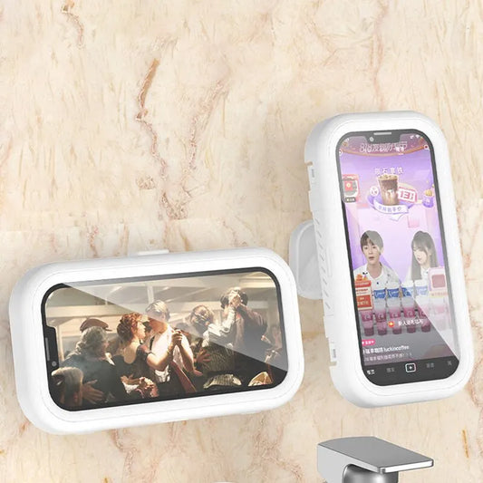 Waterproof Shower Phone Holder Rotation Angle Adjustable Telescoping Wall Mount Phone Holder for Bathroom Kitchen Bracket Stand - covers4phones