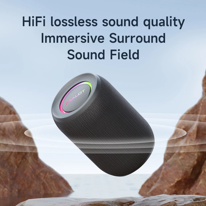 Zealot-S32PRO Powerful Bluetooth Speaker, Bass Wireless, LED Light, Outdoor Speakers, Subwoofer, Waterproof Sound Box Support - covers4phones
