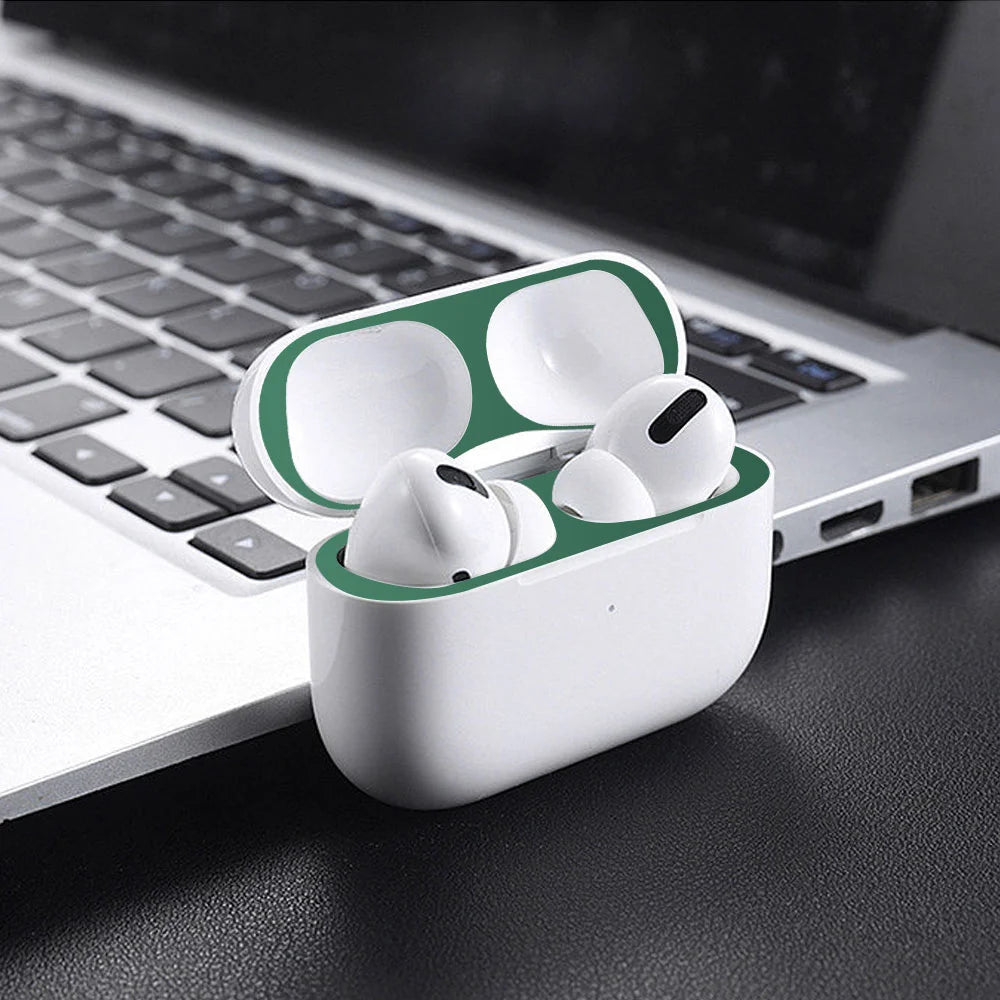 1-3Pcs Dust-proof Scratch Proof Cover for Apple AirPods Pro 2 Bluetooth Headset Dust-proof Inside Protection Film Metal Stickers - covers4phones