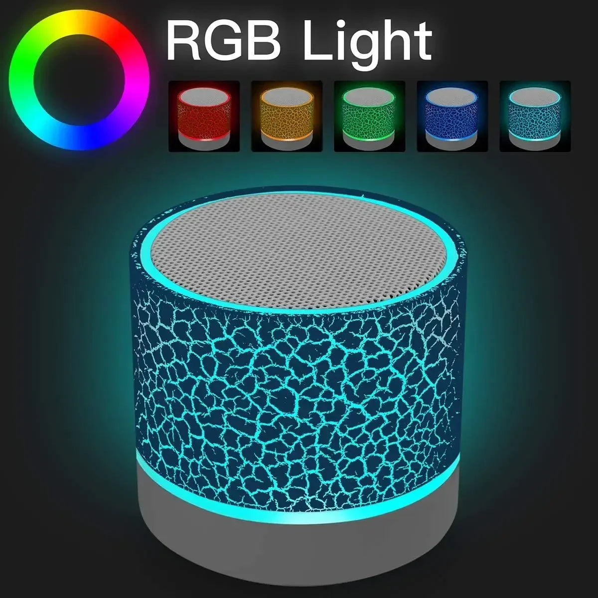 TF Wireless Mini Motion Bluetooth Speaker With LED Lights Speaker Super Bass Stereo Rechargeable Portable Outdoor Small Speaker - covers4phones