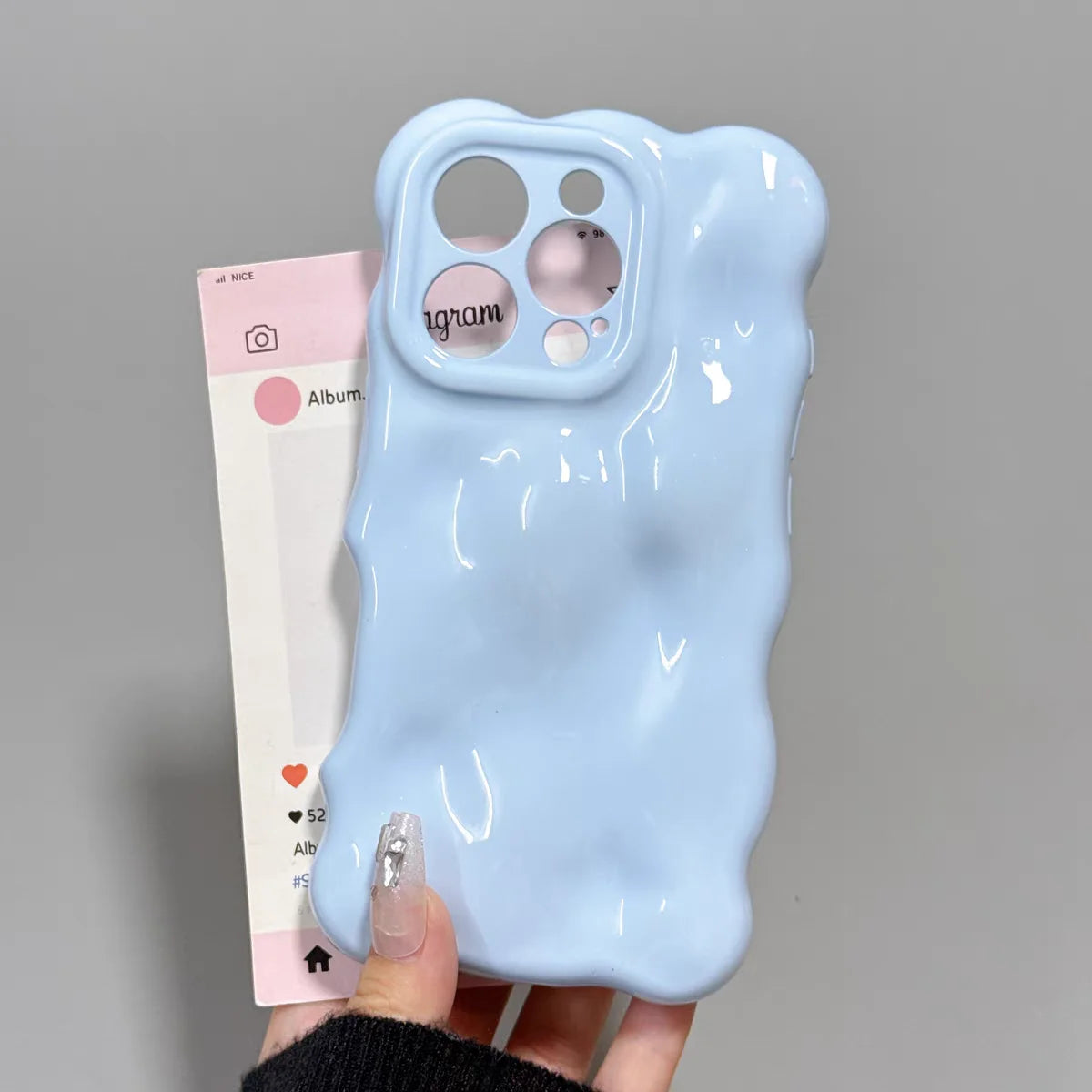 Fashion Meteorite Wave Bubble Silicone Phone Case For iPhone 16 15 Plus 14 13 12 11 Pro Max Luxury Wavy Candy Shockproof Cover