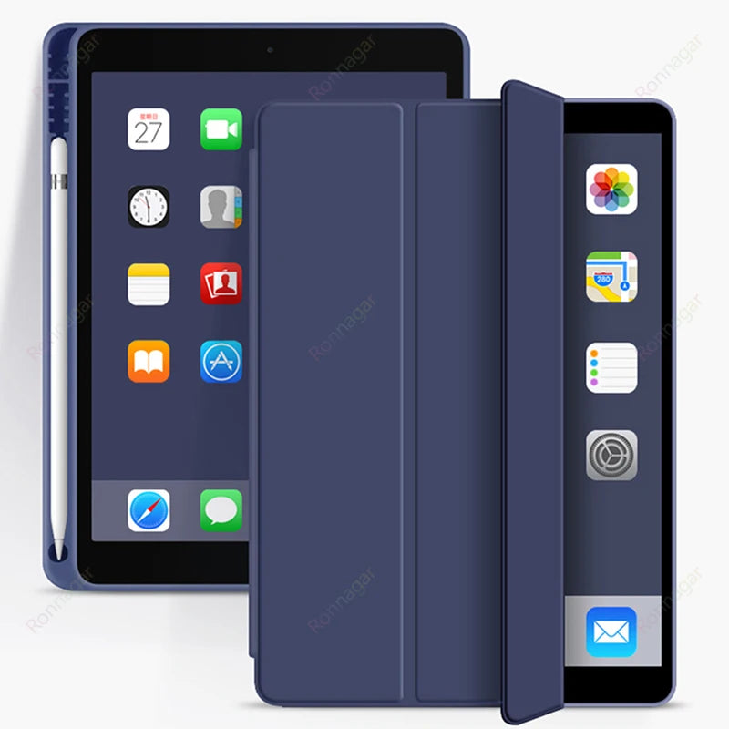 With Pencil Slot Funda for iPad Air 2 Air 1 Air 11 M2 2024 Case iPad 9.7 2018 2017 Pro11 M4 Air5 Air4 10.9 5/6th 10th 7 8 9 10.2 - covers4phones