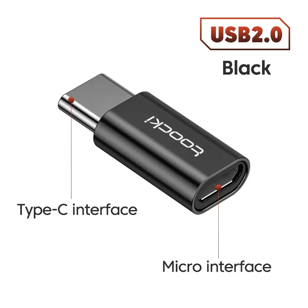 Toocki OTG USB 3.0 To Type C Adapter Micro To Type C Male To USB 2.0 Female Converter for Macbook Xiaomi Samsung OTG Connector - covers4phones