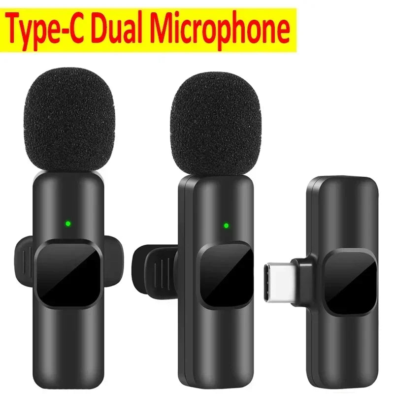 Microphone Wireless Lavalier Microphone for Live Streaming/YouTube/TikTok/Facebook Live Noise Reduction Mic For iPhone/Android - covers4phones