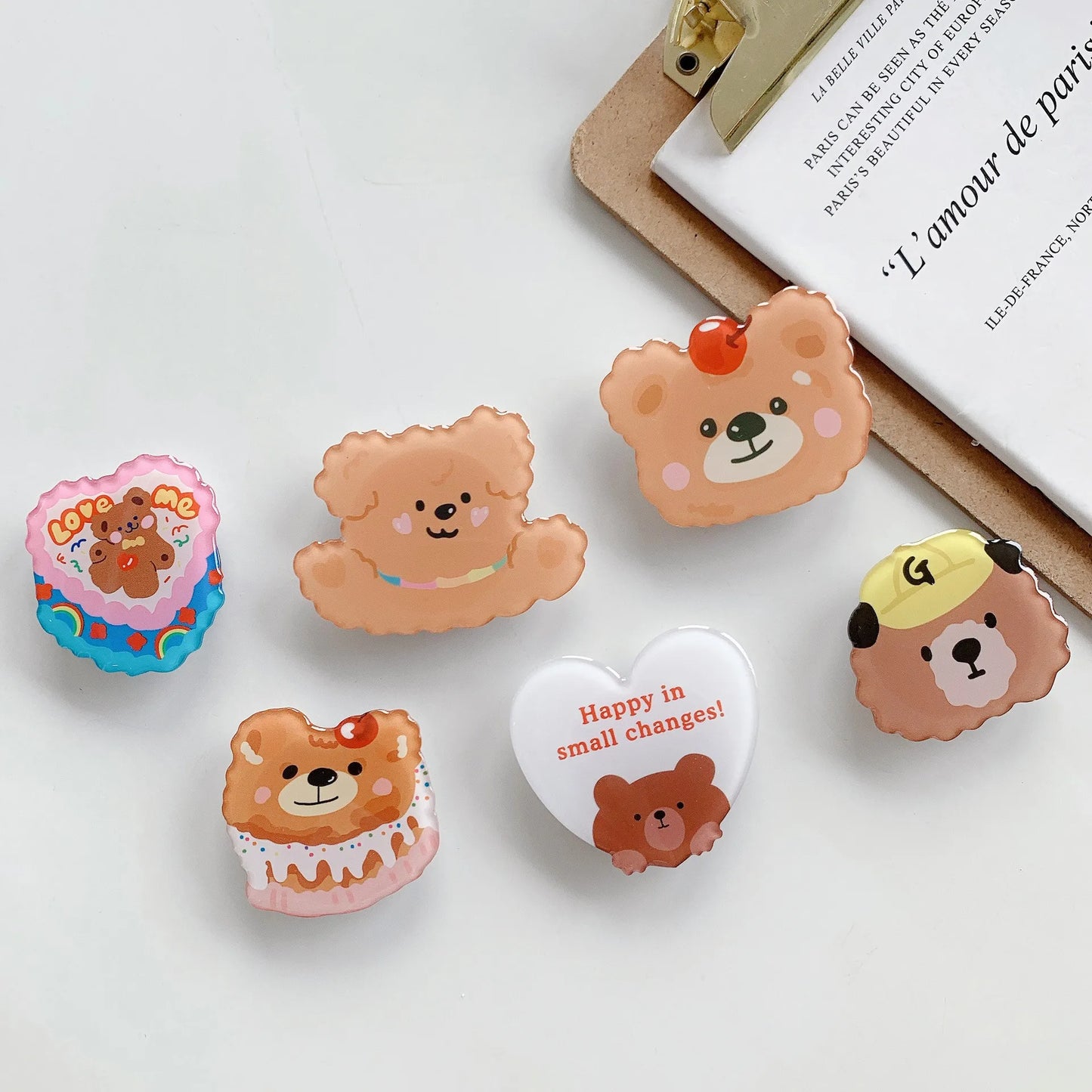 Cartoon Animal Folding Mobile Phone Grip Holder Socket Pocket Support for IPhone Samsung Finger Ring Griptok Expanding Bracket