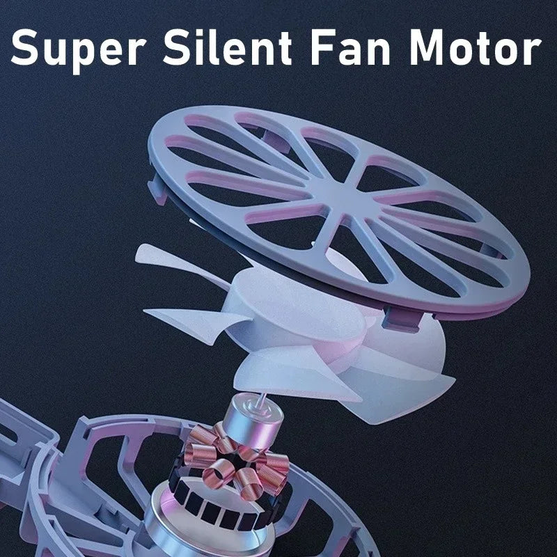 Aluminum Laptop Stand Foldable Desk Riser Mute Cooling Fan Adjustable Notebook Stand For Macbook Pro Air Computer PC iPad Tablet