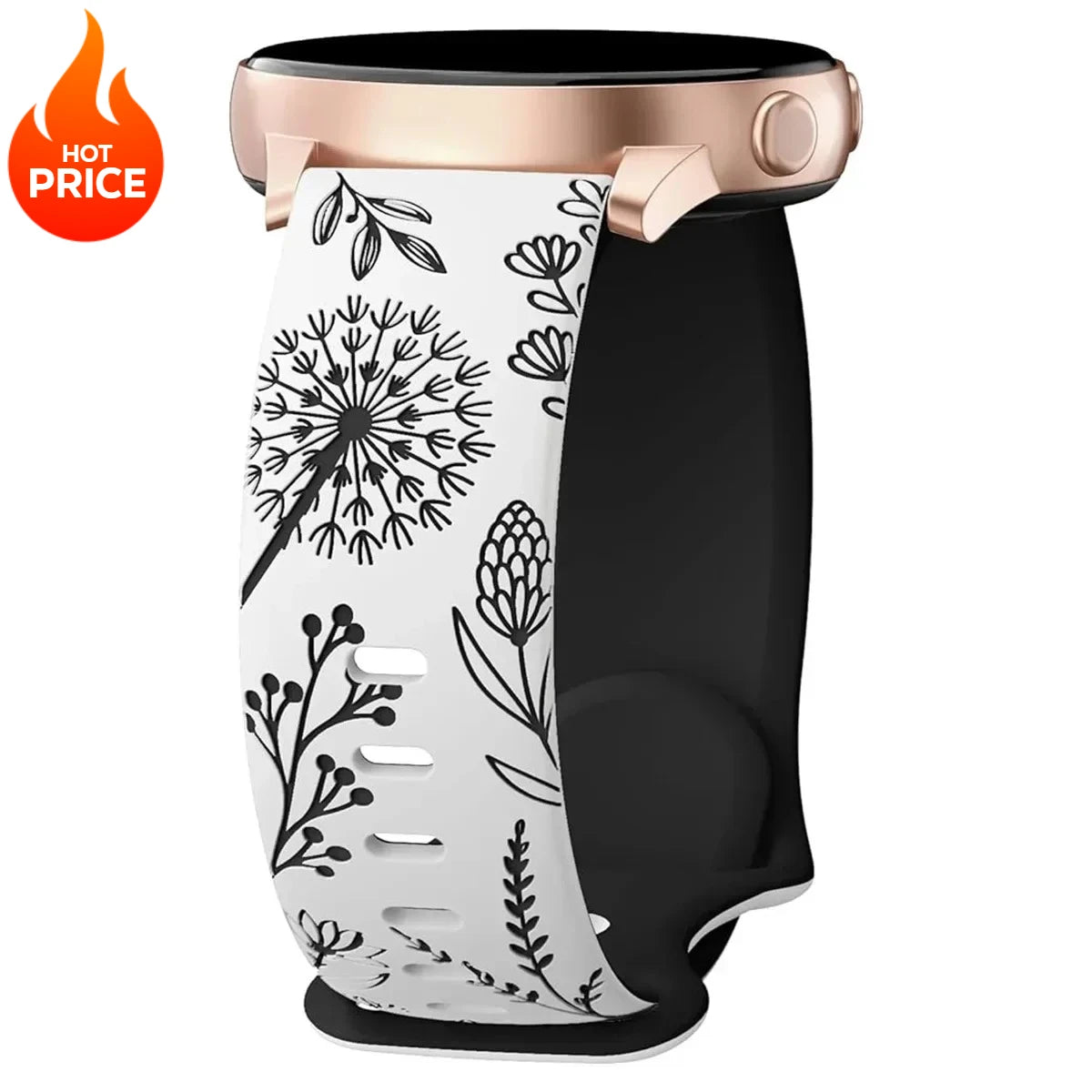 New Silicone Strap For Samsung Galaxy Watch 4/5/6/7 40mm 44mm 5 Pro 45mm Two-Tone Dandelion Band for Galaxy Watch 6/4 classic