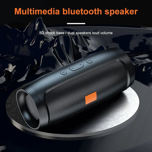 TF USB Bluetooth Speaker Dual Speaker Stereo Outdoor Tfusb Playback Fm Voice Broadcasting Portable Subwoofer Wireless Speaker - covers4phones