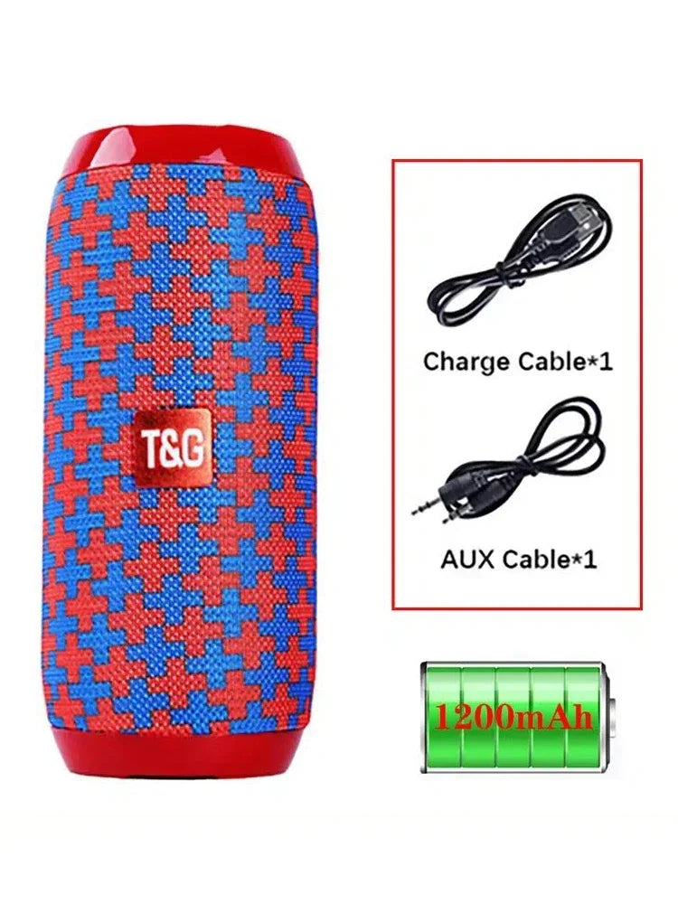 T&G TG117 Portable Bluetooth Speaker Outdoor Wireless Woofer Free Call /FM/TF Card/USB Flash Drive Connect Mobile Phone/Tablet - covers4phones