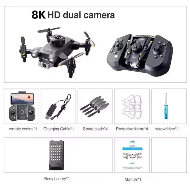 XIAOMI 4DRC V30 Mini Drone with Camera HD 4K 1080P FPV RC Drones Profesional Five-sided Obstacle Avoidance Helicopter Drone Toy - covers4phones