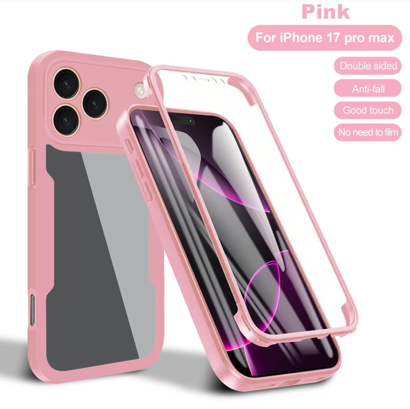 Claer 360 Full Body Protection Case For iphone 17 Pro Max iphone17 Air 5G Front Screen Shockproof Bumper Cover