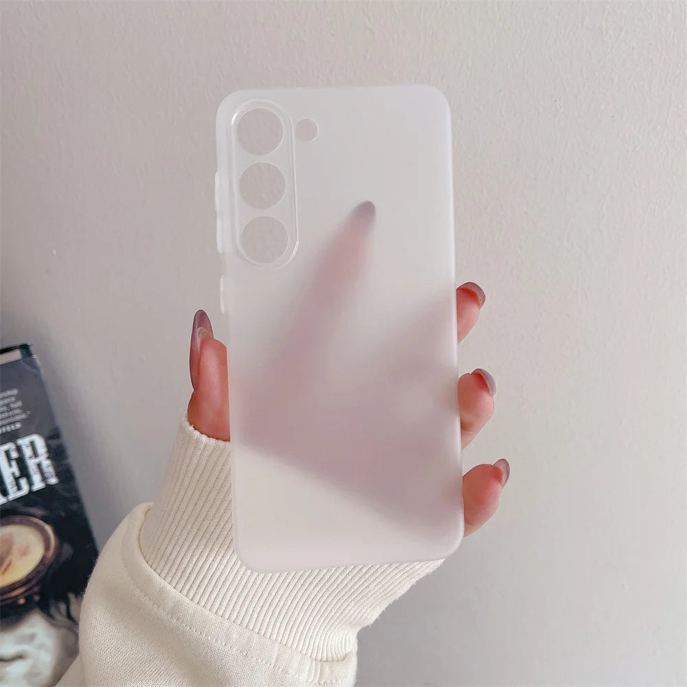 Thin Matte Shockproof Case For Samsung Galaxy S24 S23 S22 Ultra S21 Plus FE A52 A53 A73 A72 A32 A14 A54 Note 20 Ultra TPU Cover - covers4phones