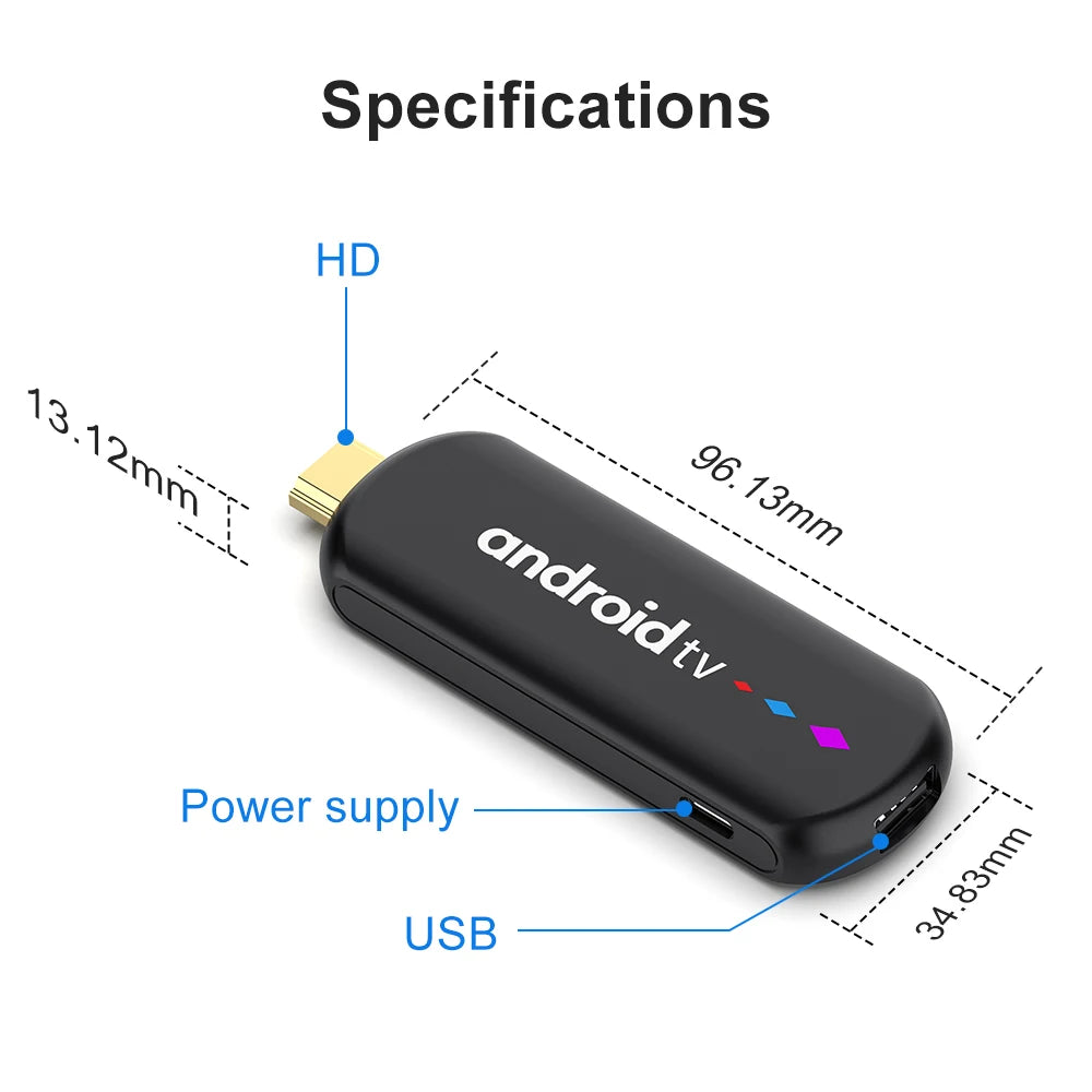 Smart TV Stick S905L3 H96 MAX Android 14.0 4K BT 2.4G 5G Wifi Media Player Voice Assistant Home Android TV Stick New 2GB 16GB