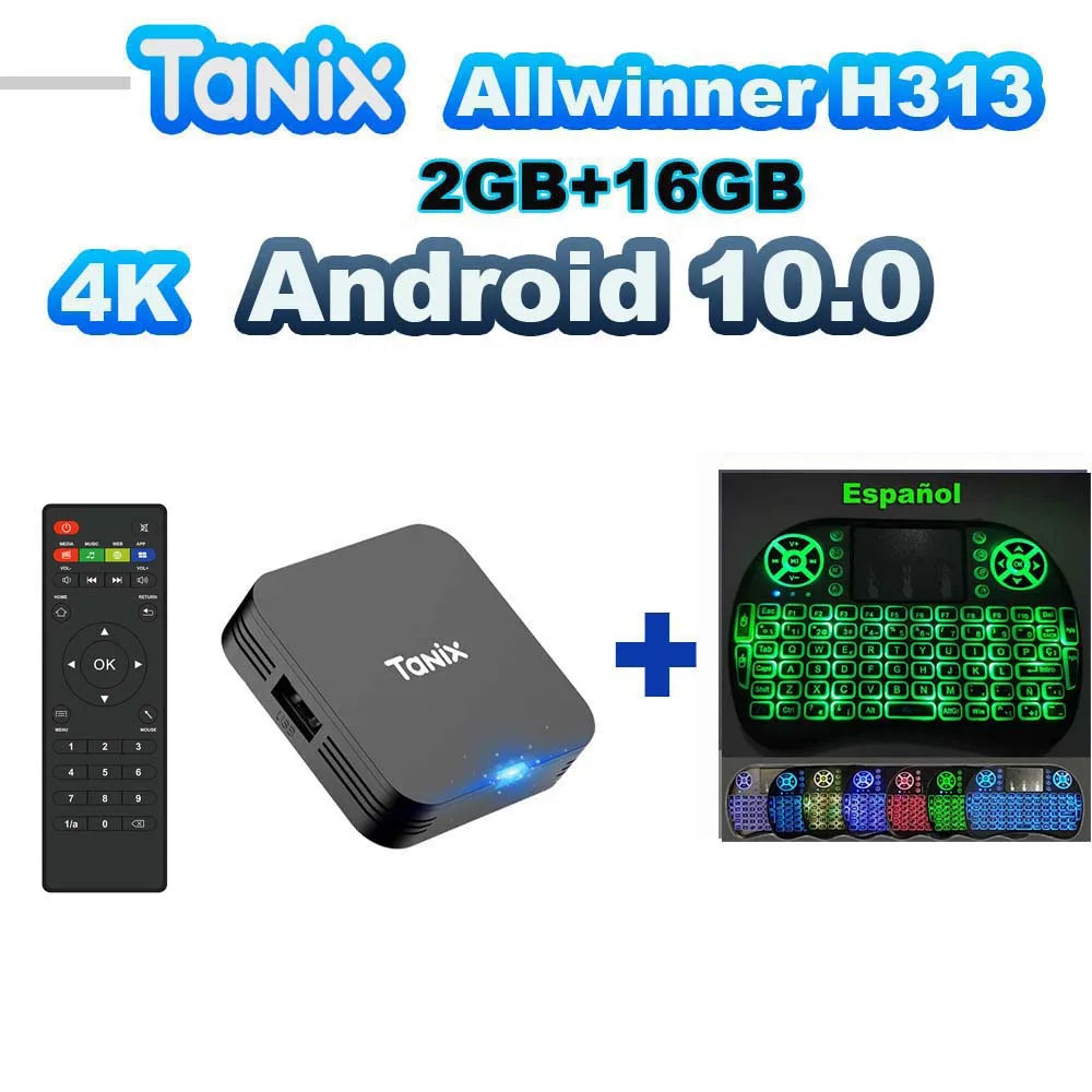Tanix TX1 Android TV Box Allwinner H313 2.4G Wifi 16G 8G - covers4phones