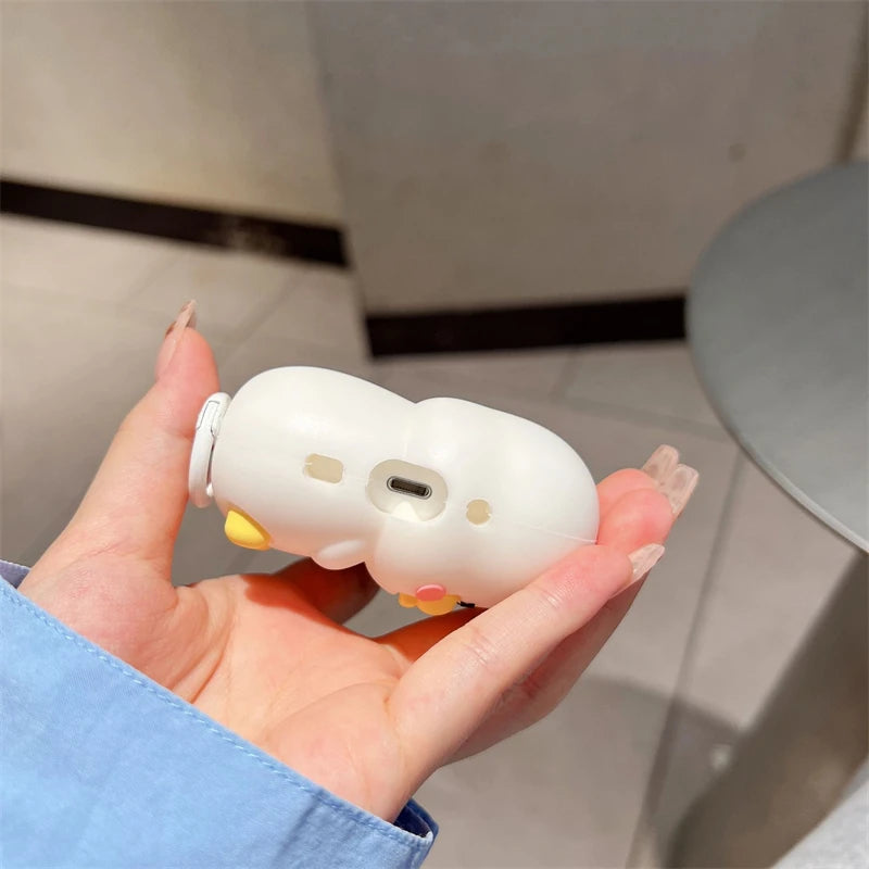 3D Fried Shrimp Duck Earphone Cover For Apple AirPods 1 2 3 Generation For Airpods Pro/Pro2 Wireless Bluetooth Headphone Case - covers4phones