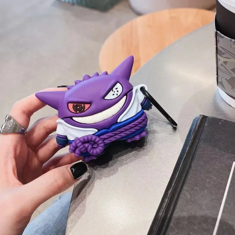 For Airpods 4 Case 2024,Pokemon Purple Gengar Shockproof Earphone Anime Cover For Airpods Pro 2 Case For Kids Funda - covers4phones