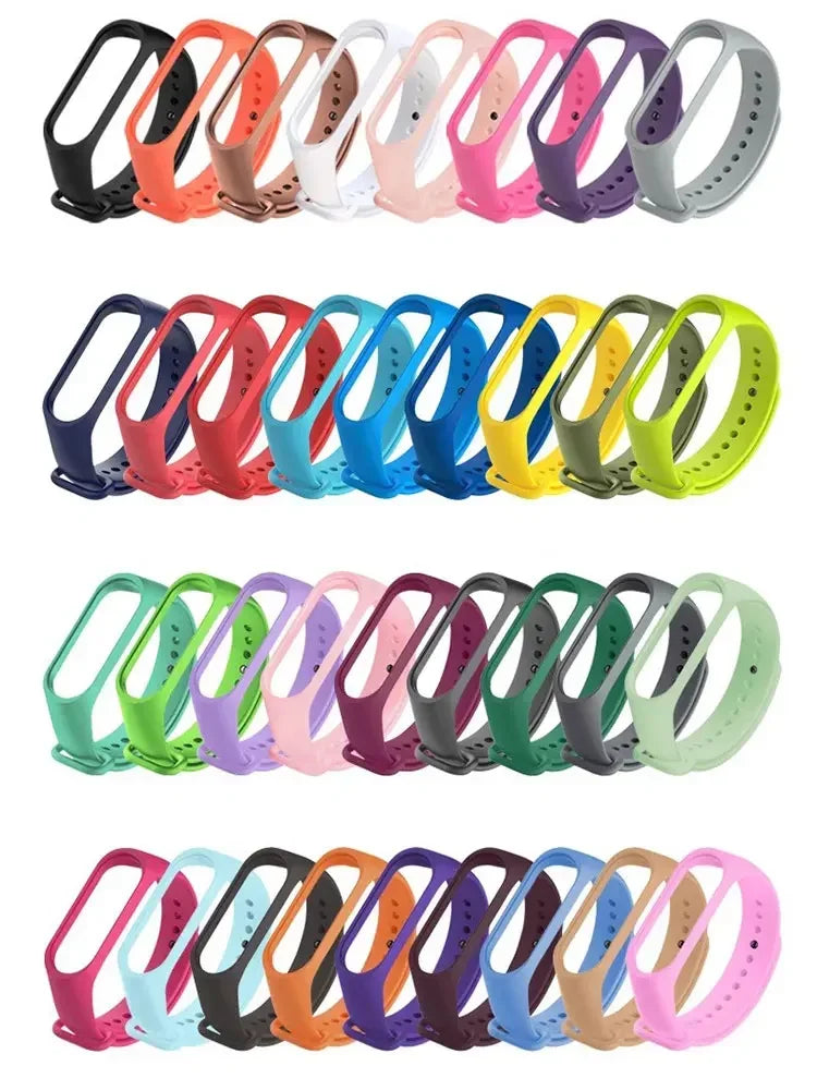 Watch Strap For Xiaomi Mi Band 7 6 5 4 3 Wristband Silicone Bracelet Wrist Straps MiBand 3/4 band5 band6 Smartwatch Accessories - covers4phones