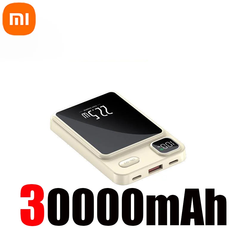 Xiaomi 50000mAh Wireless Magnetic Power Bank Portable Fast Charging External Battery for Magsafe Android iPhone 13 14 15 Samsung - covers4phones
