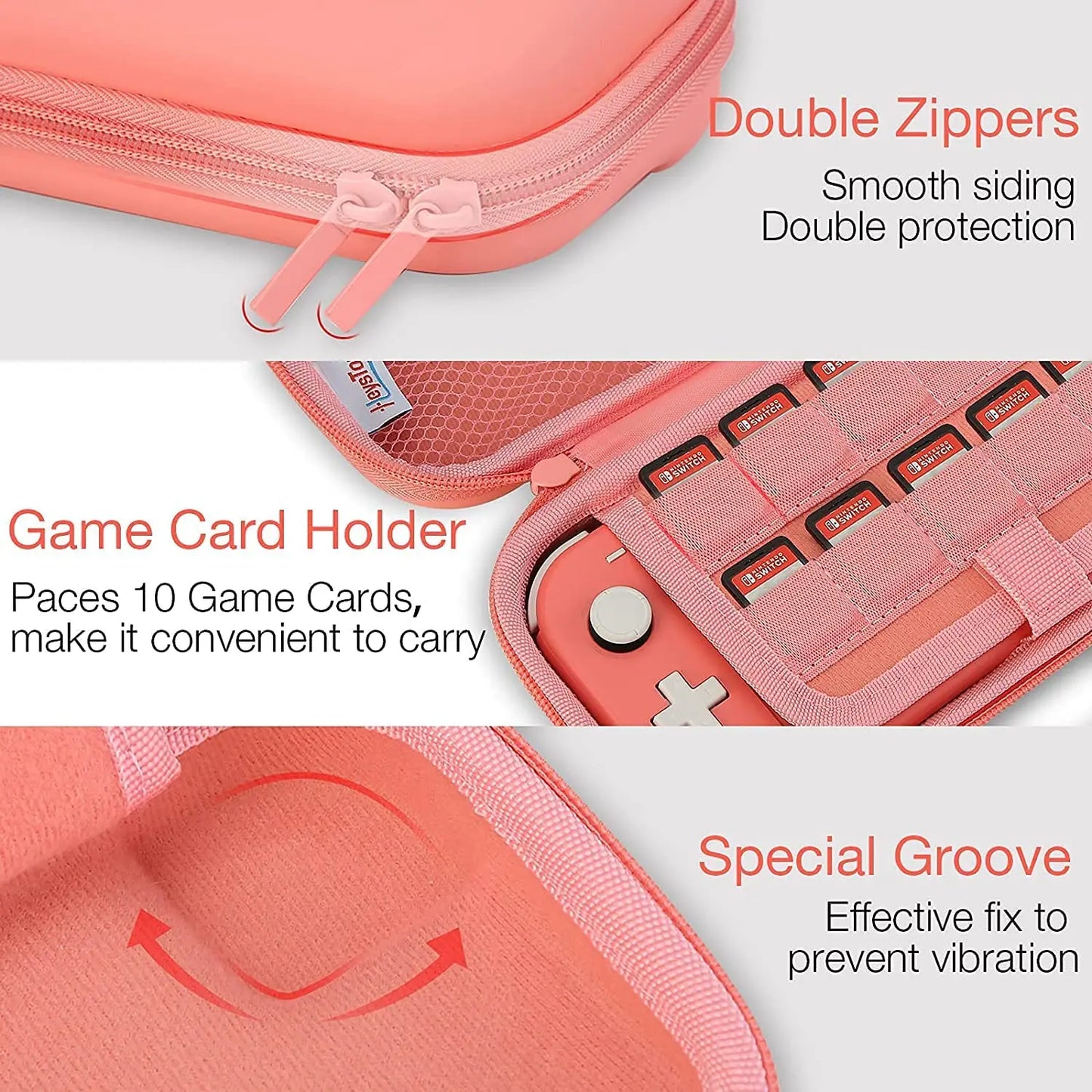 Carrying Case Compatible with Nintendo Switch Lite, Portable Nintendo Switch Lite Bag for Switch Lite with Storage - covers4phones
