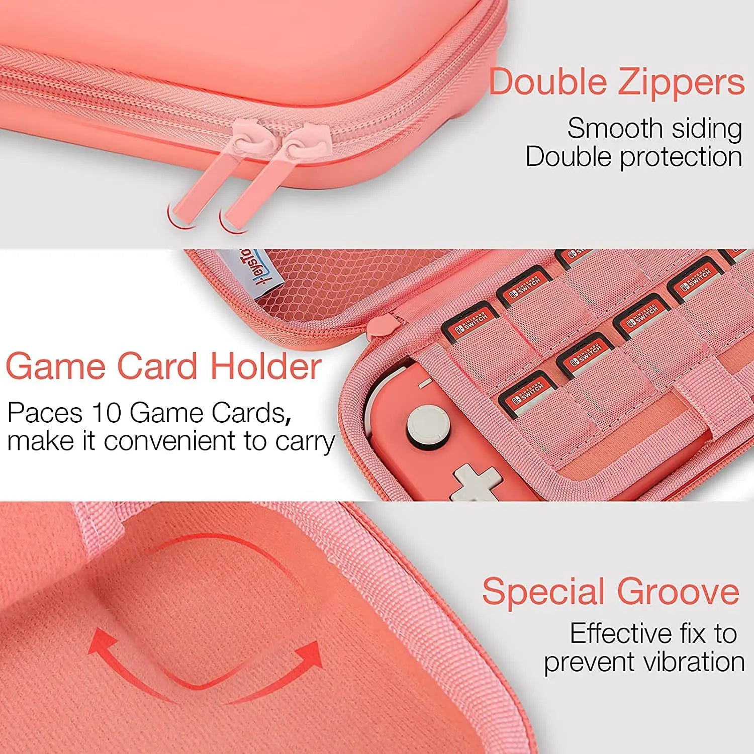 Carrying Case Compatible with Nintendo Switch Lite, Portable Nintendo Switch Lite Bag for Switch Lite with Storage - covers4phones
