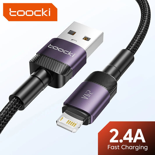 Toocki USB Cable For iphone14 13 12 11 Pro Max Xs Xr X SE 8 7 6 Plus Fast Charging Mobile Phone Data Line For Ipad Charger Wire - covers4phones