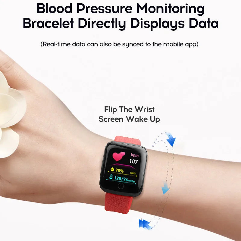116plus Smart Watch Color Screen Step Counting Multi Sport Mode Message Reminder Photography Music Remote Control Smart Band D20 - covers4phones