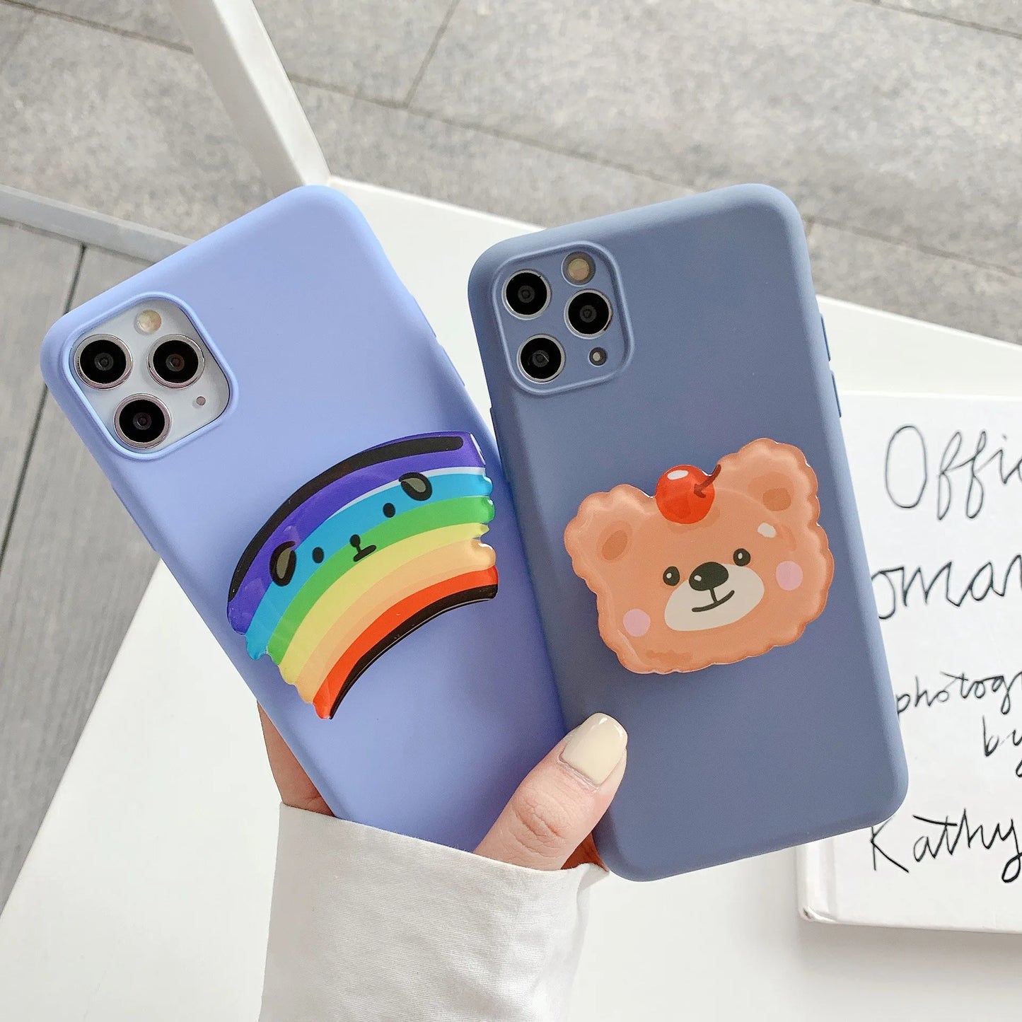 Cartoon Animal Folding Mobile Phone Grip Holder Socket Pocket Support for IPhone Samsung Finger Ring Griptok Expanding Bracket