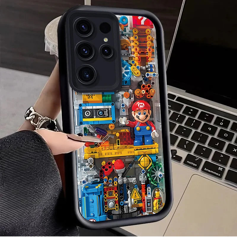 Super M-Marios Bros Case for Samsung Galaxy S24 S23 S22 S21 Ultra Plus S20 FE A55 A54 A53 A52 A52S A51 A50 A50S A35 A34 Cover - covers4phones