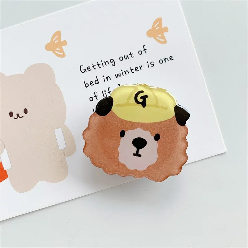 Cartoon Animal Folding Mobile Phone Grip Holder Socket Pocket Support for IPhone Samsung Finger Ring Griptok Expanding Bracket