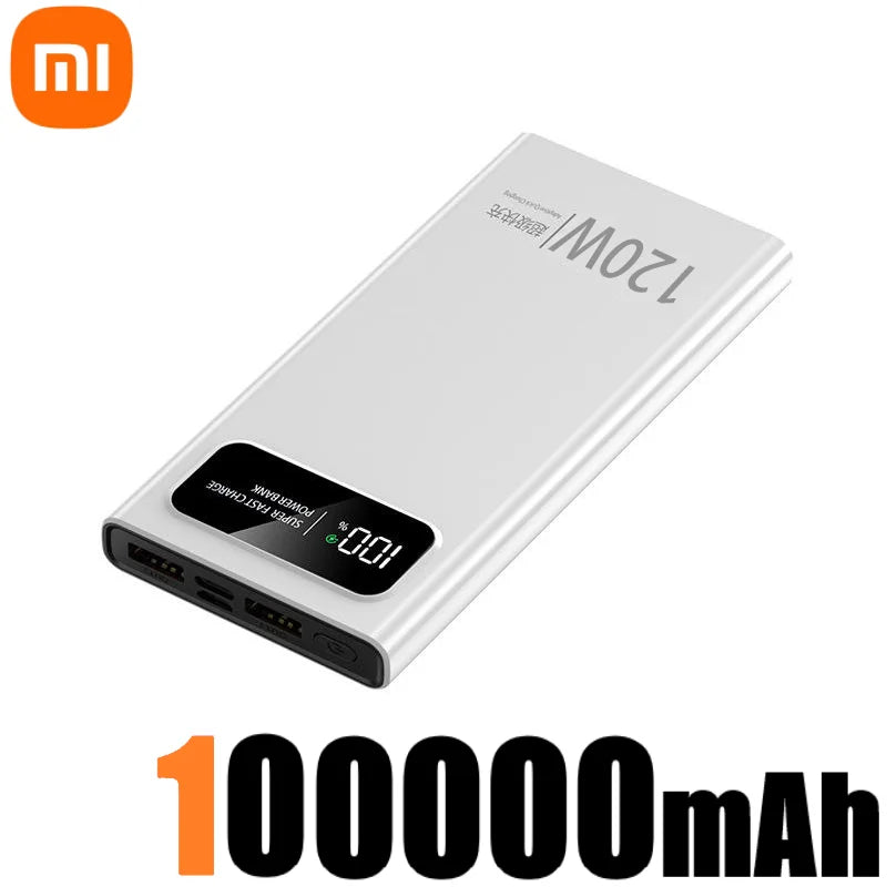 Xiaomi 200000mAh Power Bank 120W Super Fast Charger Large Capacity Mobile Power Portable External Battery for iPhone Samsung New - covers4phones