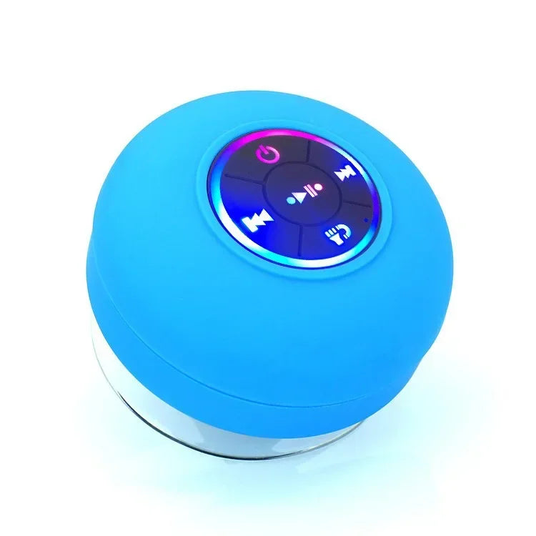 VIKEFON Portable Bluetooth Audio Ipx4 Waterproof Led Lights Bathroom Outdoor Large Suction Cup Can Be Adsorbed Wall Speaker - covers4phones