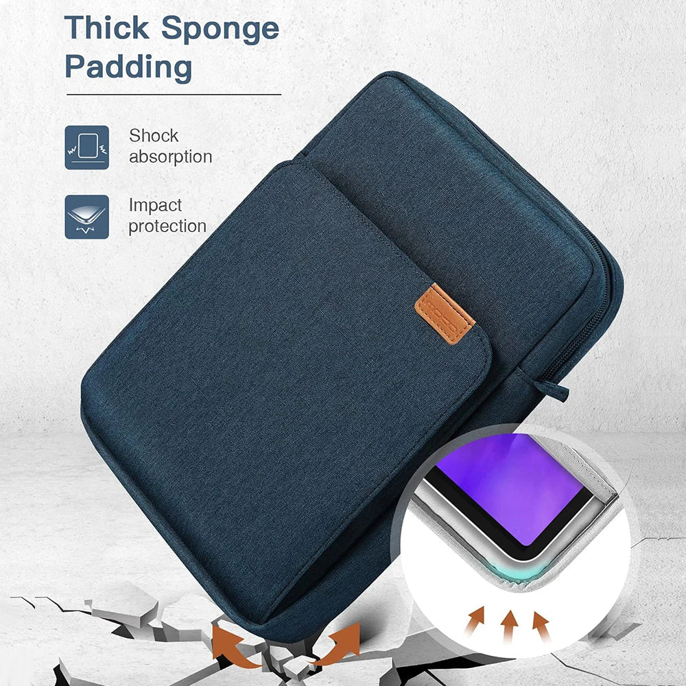 Tablet Bag For iPad Pro 12.9 iPad Air 11 13 2024 Pouch Case For iPad 7 8 9 10th Generation Air 5 4 3 Portable Sleeve Tablet Bag - covers4phones