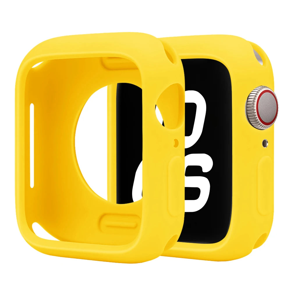 Soft Silicone Case For Apple Watch 46mm 44mm 45mm 40mm 41 49mm 38 42 mm Protection Shell Cover iWatch Series Ultra 10 9 8 7 SE 6