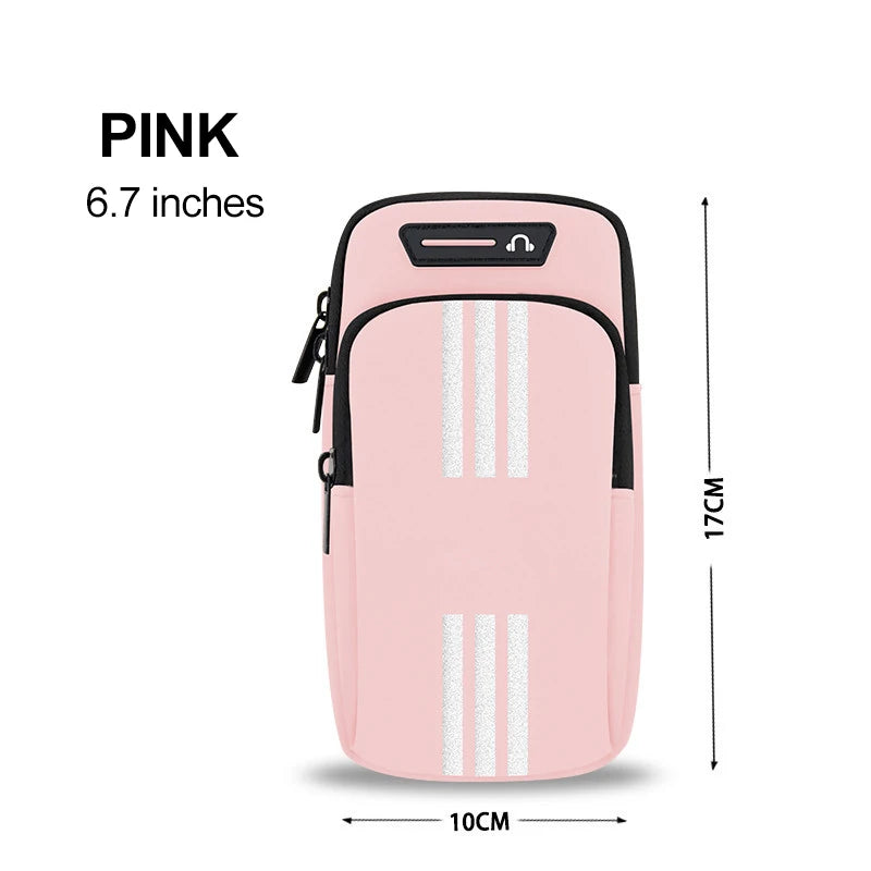 Sports Bag For Mobile Phone Armband For Jogging Cell Phone Accessories Woman mp3/mp4 Bags PU Hand Bag For Running Waterproof - covers4phones