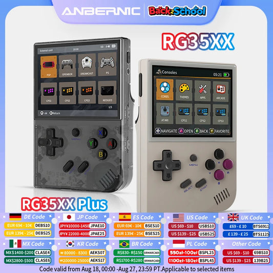 ANBERNIC RG35XX Plus/RG35XX Retro Handheld Game Console 3.5″ IPS Screen Linux Portable Video Game Player Support HD-M-I TV Output