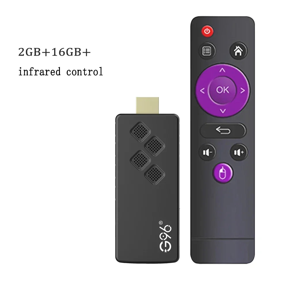 G96 Smart Tv stick Android13.0 Q2 Allwinner H313 BT5.0 Google Voice 4k Dual Wifi Youtube Multi Language Streaming Media Player