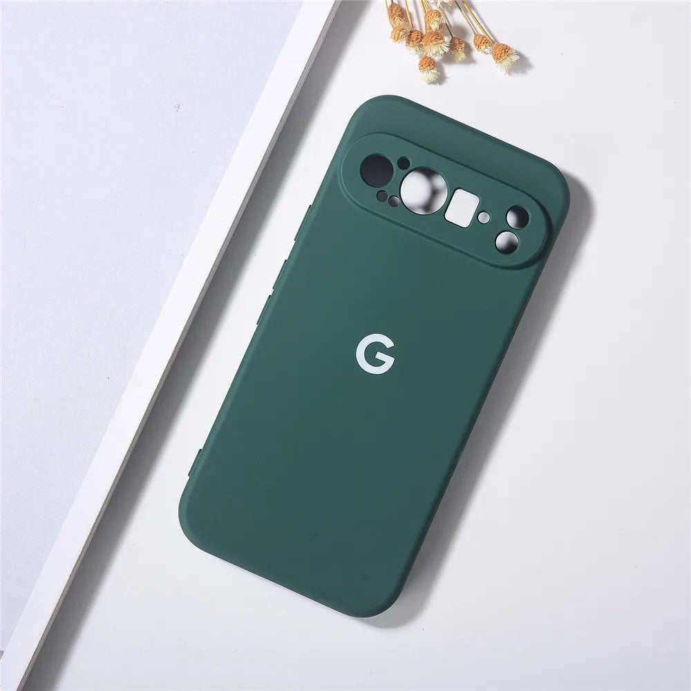 Original Case For Google Pixel 9 Pro XL Cases Liquid Silicone TPU Back Cover For Pixel 9 9Pro 9ProXL Shockproof Protective Coque