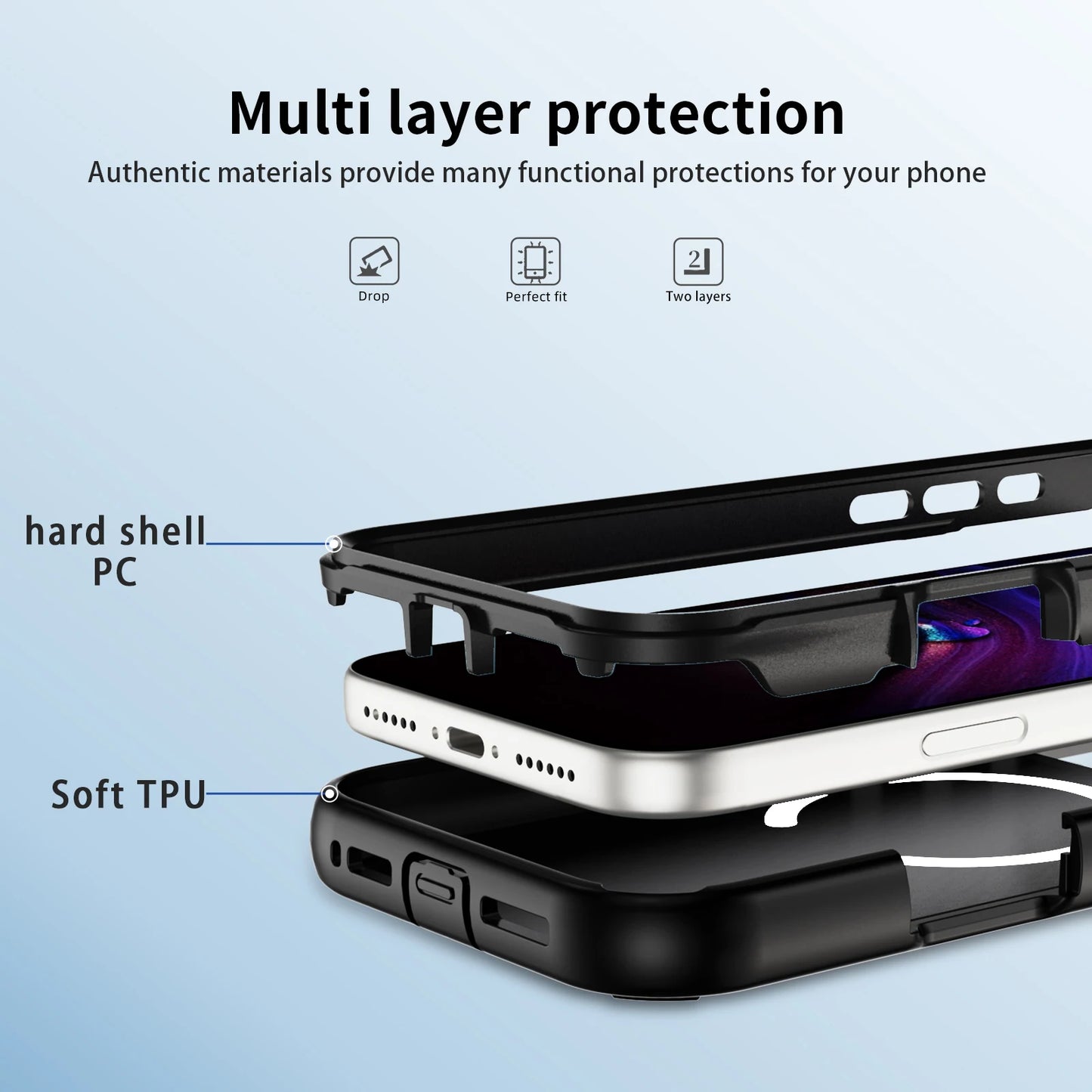 Case For iPhone 17 Pro Max 16 Pro 15 Pro Max 14 13 12 Magsafe Magnetic Camera Protective Full Body Shockproof Protective Covers